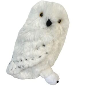 Harry Potter Hedwig Snowy Owl Plush Speckled Wizarding World Stuffed Animal 8"